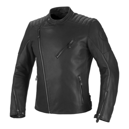 Strand leather motercycle jacket Black