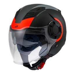 Helmet Demi Jet HP 3.65 Cyber Anthra/Grey/Neon Red