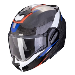 Exo -Tech Evo Carbon modular helmet - Rover Black/Red/Blu