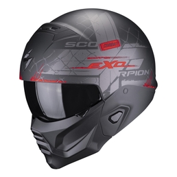 Jet Exo-Combat II helmet Xenon Matteri Black/Red