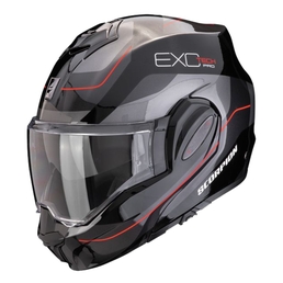 Exo-Tech Pro modular helmet Commuta Black/Silver/ Red